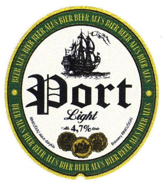 Prekės ženklas: Port Light RINKUŠKIŲ alaus darykla